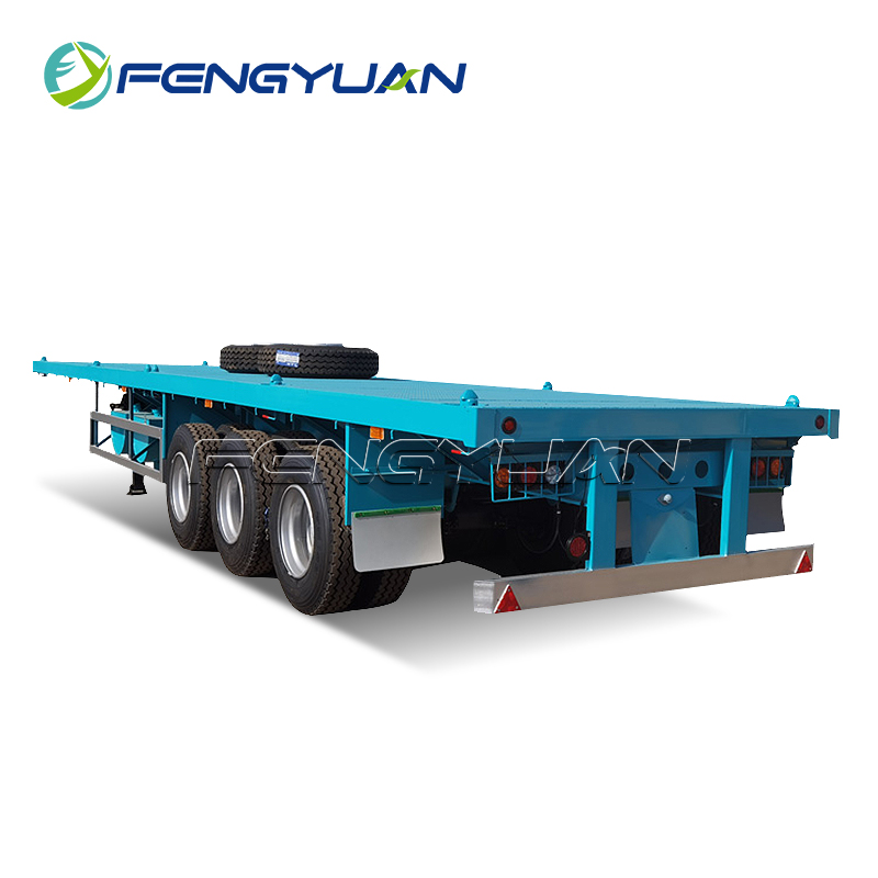 3 Fuwa axles Custom latbed Semi Trailer